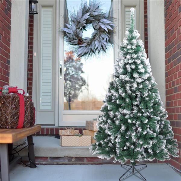 7FT Spray White PVC Christmas Tree 870 Branches 