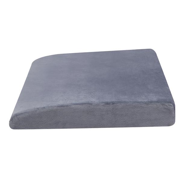 Memory Cotton Square Cushion Grey 19"x 17.5" x 3.5" 