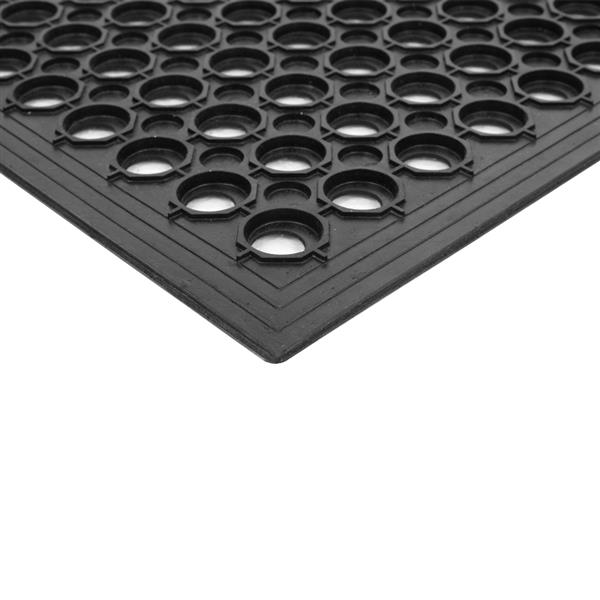 Bar Kitchen Industrial Multi-functional Anti-fatigue Drainage Rubber Non-slip Hexagonal Mat 60*90cm 