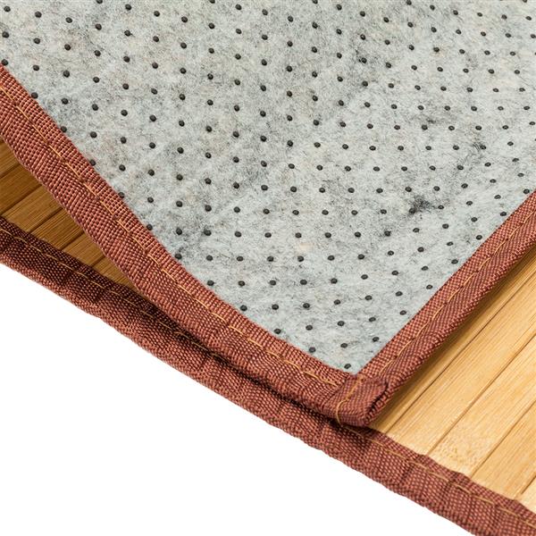 24"*48" Non-sliding Waterproof Bamboo Floor Mat Natural 