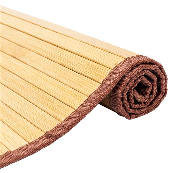 24"*48" Non-sliding Waterproof Bamboo Floor Mat Natural 