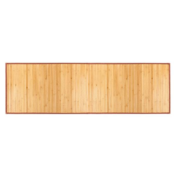 21"*60" Non-sliding Waterproof Bamboo Floor Mat Natural 