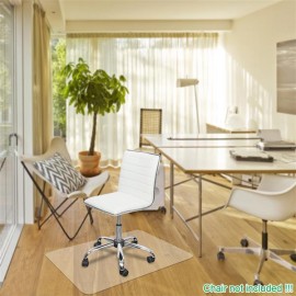 PVC Dull Polish Chair Mat Protection Floor Mat 90x120x0.2cm Rectangular