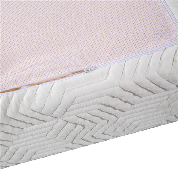 10" Three Layers Cool Medium High Softness Cotton Mattress with 2 Pillows (Twin Size) White 