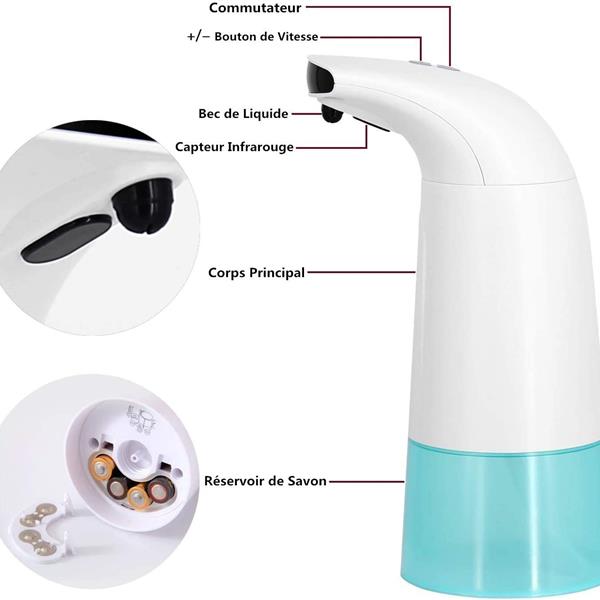 SADALAK Soap Dispenser,Automatic Foam Soap Dispenser Touchless Hand Free Soap Dispenser/Adjustable Soap Dispensing Volume/Hanging Wall for Various Scenarios 