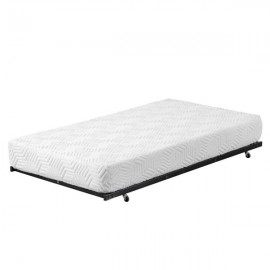 Square Tube Trundle and Bed  Black Twin