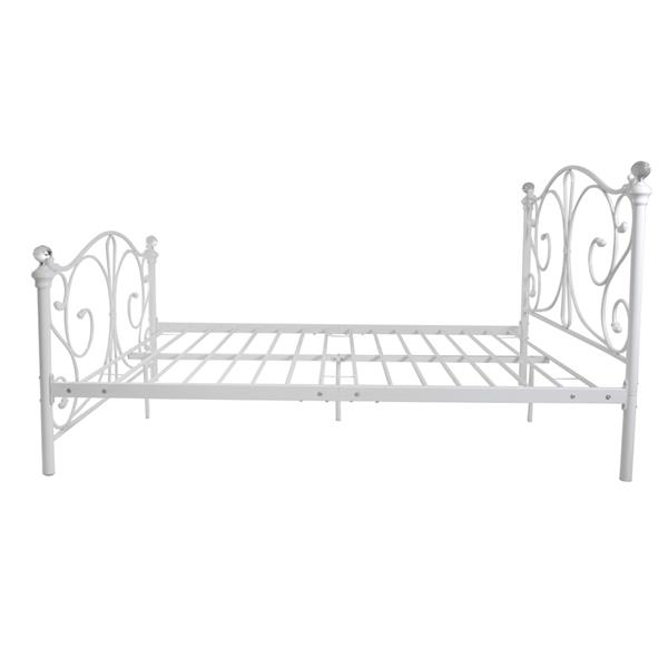 BD-7006 4FT6 Double Size Double Iron Bed King Size White 