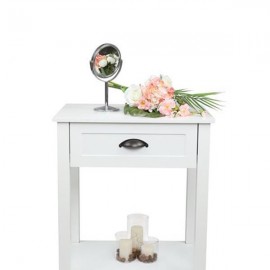2pcs FCH 1-Drawer Nightstand End Table White