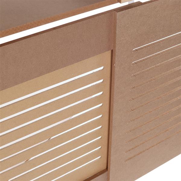 Exquisite E1 MDF Board Home Adjustable Radiator Cover Wood Color 