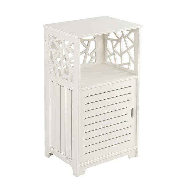 Single Door With Compartment 70cm high Bedside Table PVC (41 x 30 x 70)cm 