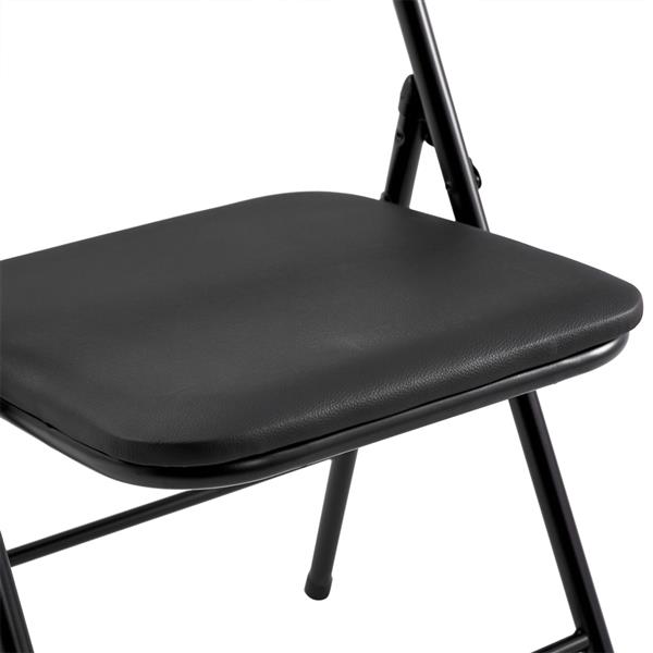 [US-W]3024 Camel Chair With 4 Foldable Leather Curved Backrests Black 