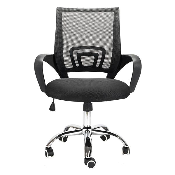 [US-W]Mesh Back Gas Lift Adjustable Office Swivel Chair Black 